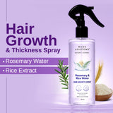 Ultimate Hair Growth Combo (Rosemary & Rice Water Spray - 200 ml | Rosemary Oil - 100 ml)