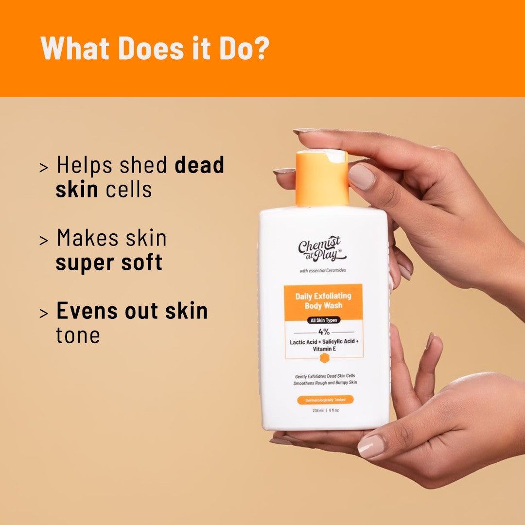 Daily Exfoliation Kit (Exfoliating Body Wash - 236 ml | AHA Body Lotion - 236 ml)