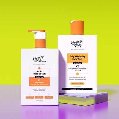 Daily Exfoliation Kit (Exfoliating Body Wash - 236 ml | AHA Body Lotion - 236 ml)