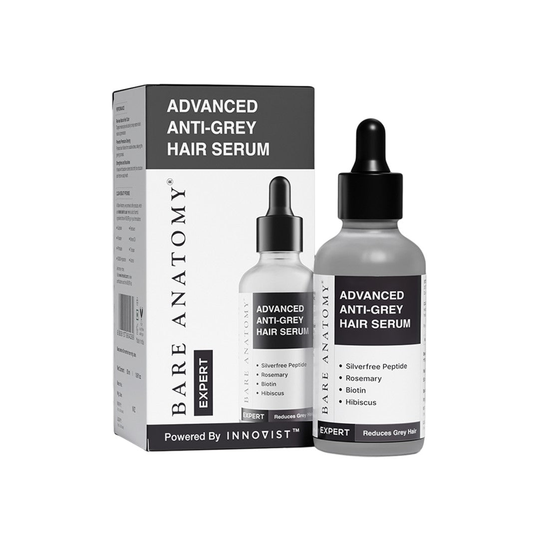 Advanced Anti-Grey Hair Serum with Silverfree Peptide, Rosemary & Biotin - 50 ml | Pack of 3