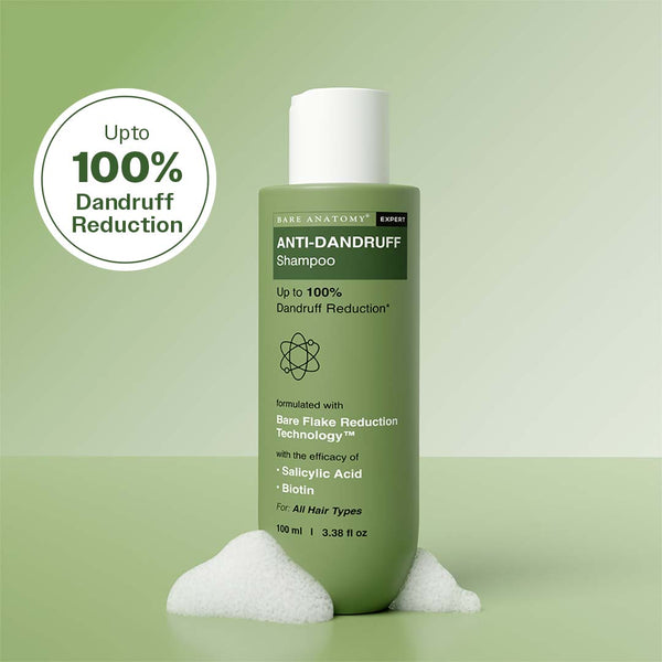 Anti Dandruff Shampoo with Salicylic Acid, Piroctone Olamine & Biotin - 100 ml