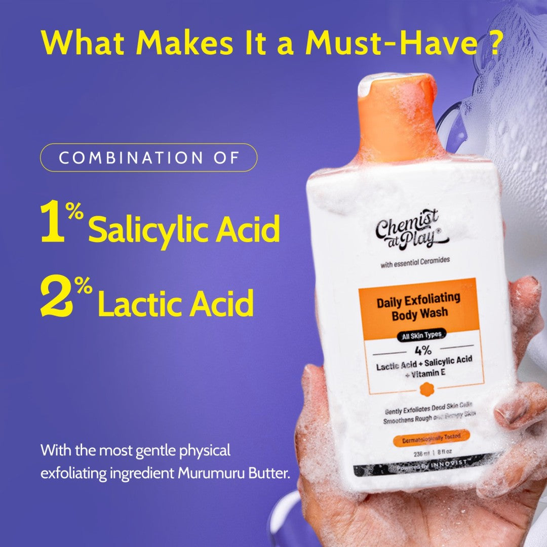 Exfoliating Body Wash with Lactic Acid & Salicylic Acid - 236 ml