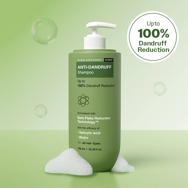 Anti Dandruff Shampoo with Salicylic Acid, Piroctone Olamine & Biotin - 750 ml