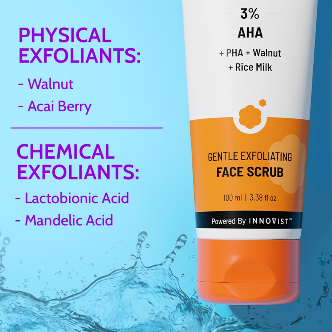 Gentle Exfoliating Face Scrub for Clear & Glowing Skin - 100 ml