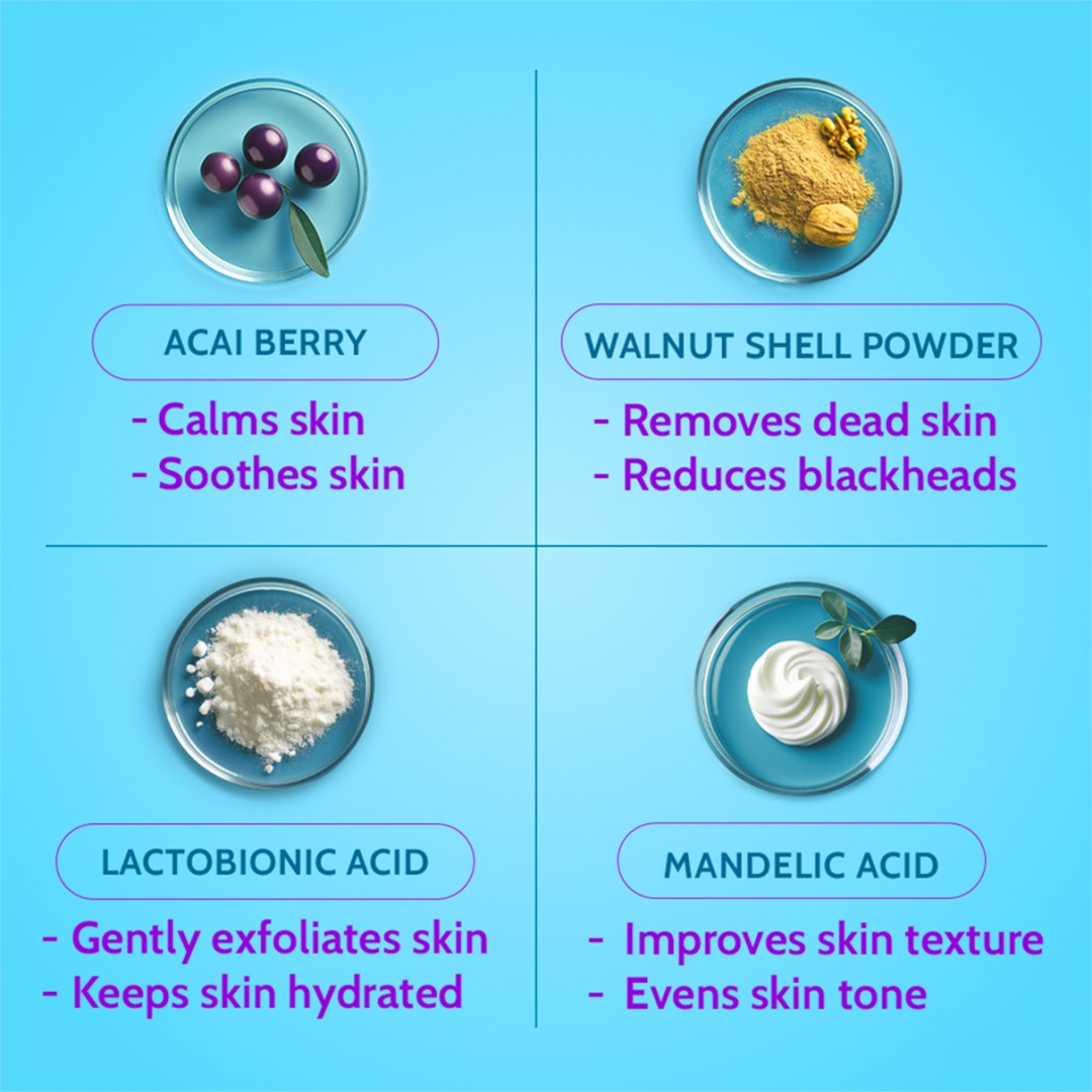 Gentle Exfoliating Face Scrub for Clear & Glowing Skin - 100 ml