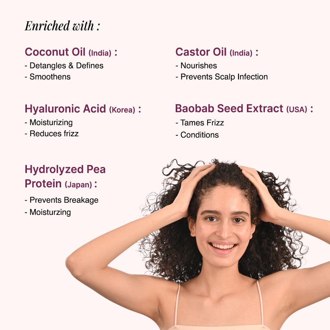 Curl Defining Shampoo with 2X Frizz Control for Men & Women - 250 ml | Pack of 3