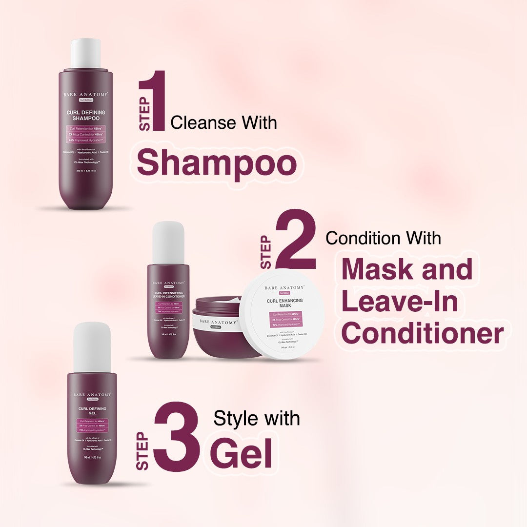 Curl Defining Shampoo with 2X Frizz Control for Men & Women - 250 ml | Pack of 2